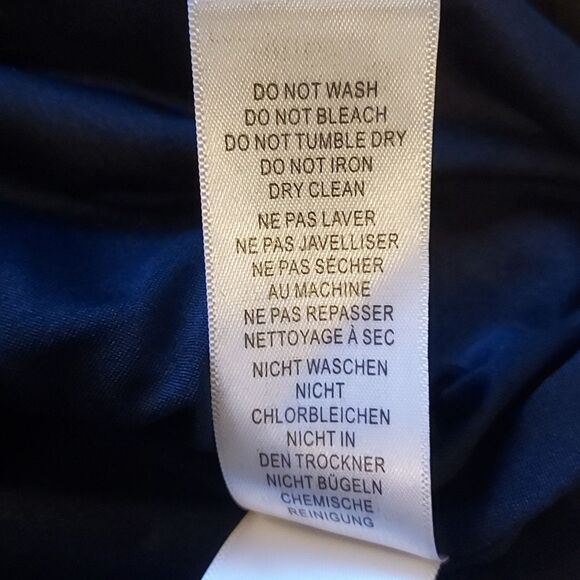 Adrianna Papell dark navy blue and white dress sleeveless shift striped size 10 - Picture 8 of 8